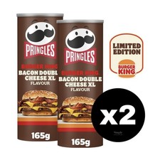 Pringles Burger King Bacon Double Cheese XL Flavour Sharing Crisps 165g | 2 Pack
