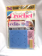 NEW 3 in 1 Granny Squares Shape Blocker Blocking Board Idea Books Crochet Kit