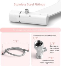 Ultra-Slim Bidet Attachment, Adjustable Fresh Cold Water Pressure