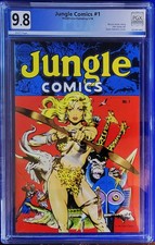 1988 Jungle Comics #1 9.8 Graded.  VERY RARE HIGHEST-GRADED, DAVE STEVENS Cover!