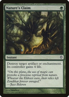 MTG - Nature's Claim - Worldwake - Magic the Gathering