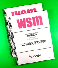 WorkShop Manual for Kubota Tractor WSM BX1800 BX2200, 300 Pages W/Clear Covers!