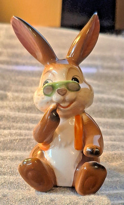 Goebel - Lustiger Hase mit Brille  ca.  8 cm - Ostern - Samler -Siehe Fotos