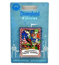 Disneyland Attractions Pin 2022 Posters Pinocchio’s Daring Journey LE 2000 New