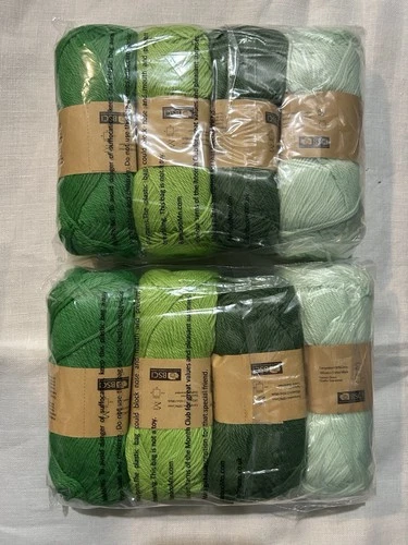 Jubilee Yarn Minnesota Cotton Select Cotton 10S/3 100% Cotton 8 Skein Lot Greens image 2