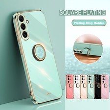 Shockproof Plating Ring Stand Case Cover For Samsung A07 A56 A05 A16 A35 A14 A57