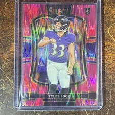 Panini 2025 Select Premier Level Tyler Loop #161 Ravens Pink Shock Prizm RC
