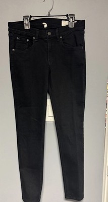 Rag & Bone Jeans Women's Black Skinny Denim Pants Size 27 Classic Five Pocket