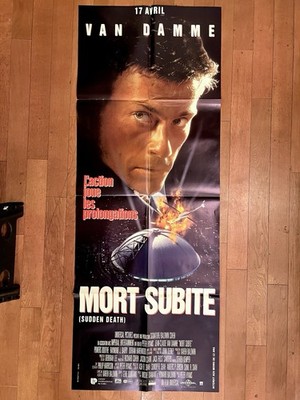 Original French SUDDEN DEATH Mort Subite Vertical Panel Movie  Poster Van Damme