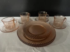Mexico Forte-Crisa Pink Depression Glassware Ribbed SEE PHOTOS