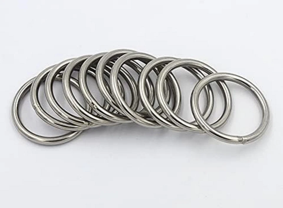 24 paquetes de hebillas de anillo redondo de acero inoxidable 304 de anillo tórico soldado de 1-1/2 pulgadas, interior Foto 3 de 4
