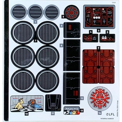 new LEGO Sticker Sheet from The Dark Falcon set 75389