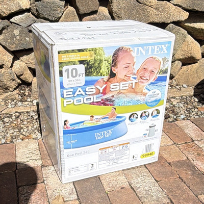Intex Easy Set 10ft x 30in Round Inflatable Pool w/ Filter Pump, 1,018 gal