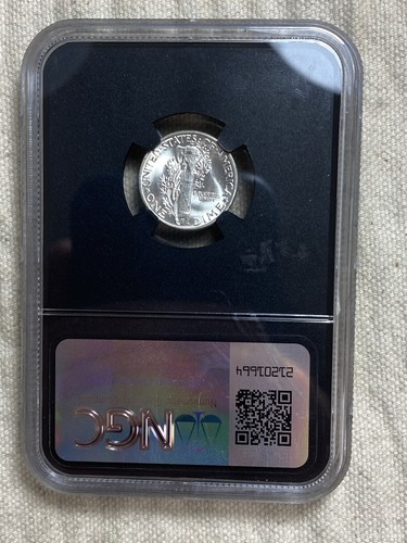 1945 10c Mercury Dime - NGC MS 66 Original Bag Fragment - Picture 2 of 6