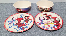 Zak Designs Spider Man Marvel 2 Plates 2 Bowls Melamine Spidey  Amazing Friends