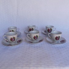 Baroque - Rococo Style - Vintage - Porcelain Child Tea Set of 6 Cups  6 Saucers