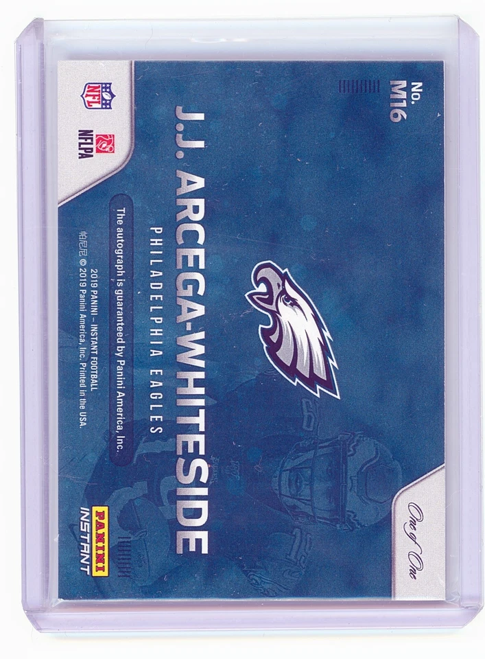 2019 Panini Instant Metal #M16 J.J. Arcega Whiteside RC Rookie Autograph 1/1 - Image 2 of 2