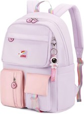 Kids Girls Backpack Back to School 17in Large and Durable Cute Purple