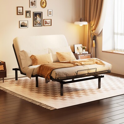 FunniHomi 5-Piece Design Adjustable Bed Frame Base, Easy Assemble