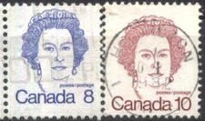 Used stamps  Queen Elizabeth II 1973 1976 from Canada   avdpz