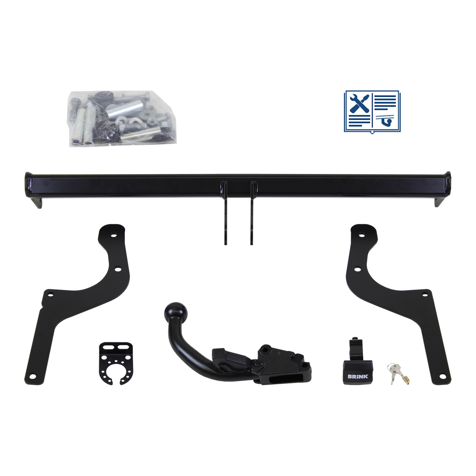Attelage Renault Captur 2013-2017 Brink amovible sans outil noir