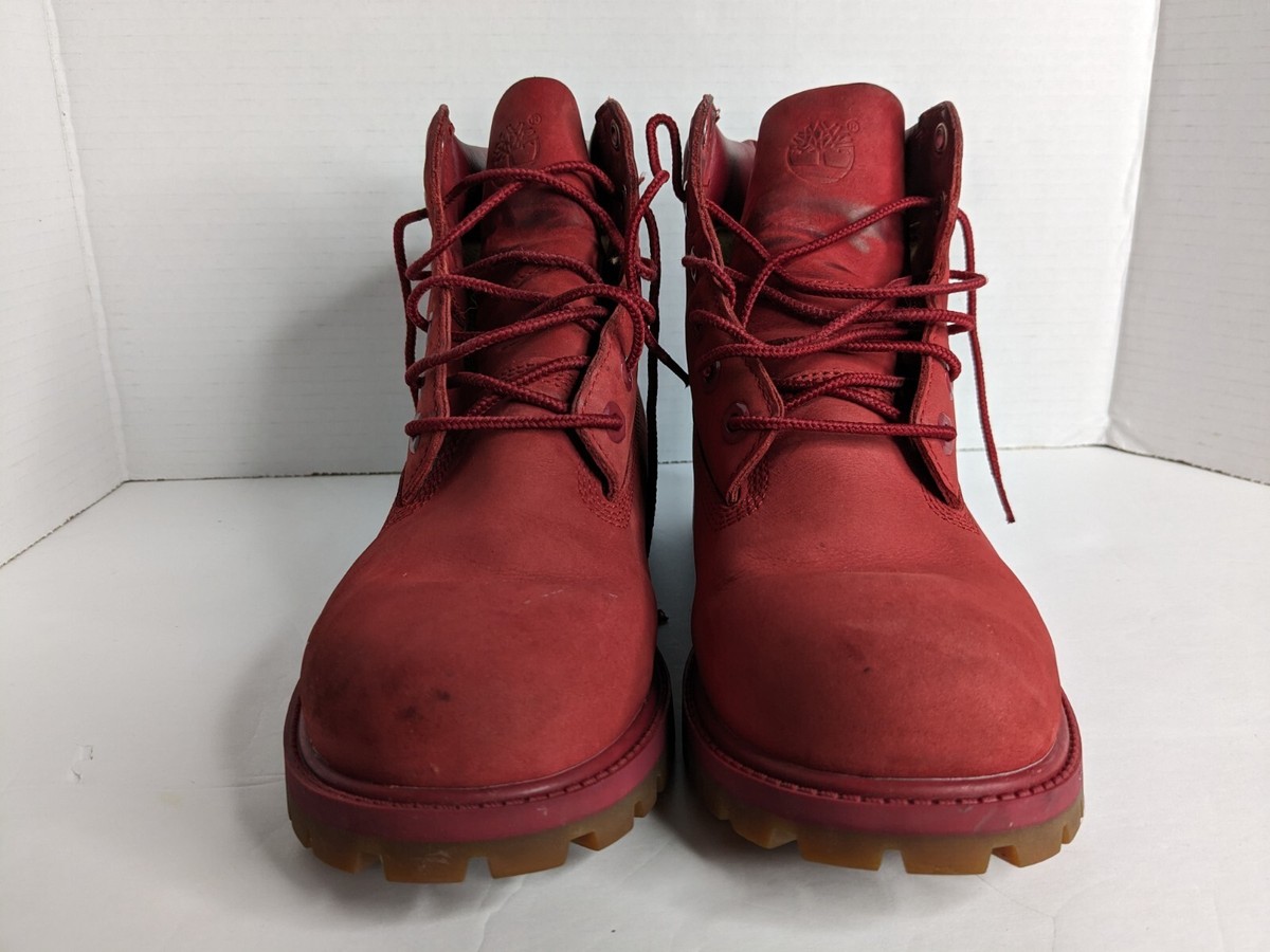 Red Timberland Boys 6” Boots, Youth Size 5 | eBay