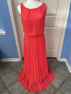 B Darlin Womens Sz 9/20 Formal Maxi Dress Bright Pink | eBay