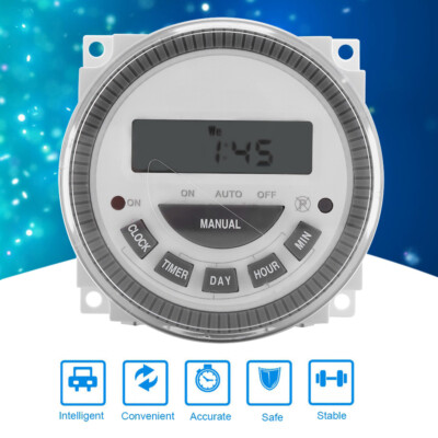 (220V 16A TM-619H-2)16A 7 Tage Wöchentlicher Digitaler Timer Zeitschaltuhr`