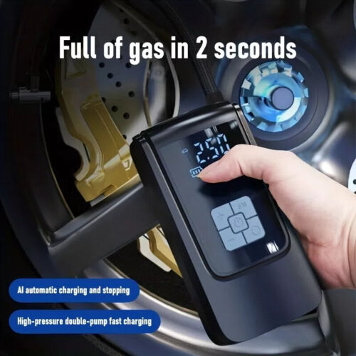 UK Car Tyre Inflator Cordless Digital USB Rechargeable Tire Air Compressor Pump - Picture 7 of 14