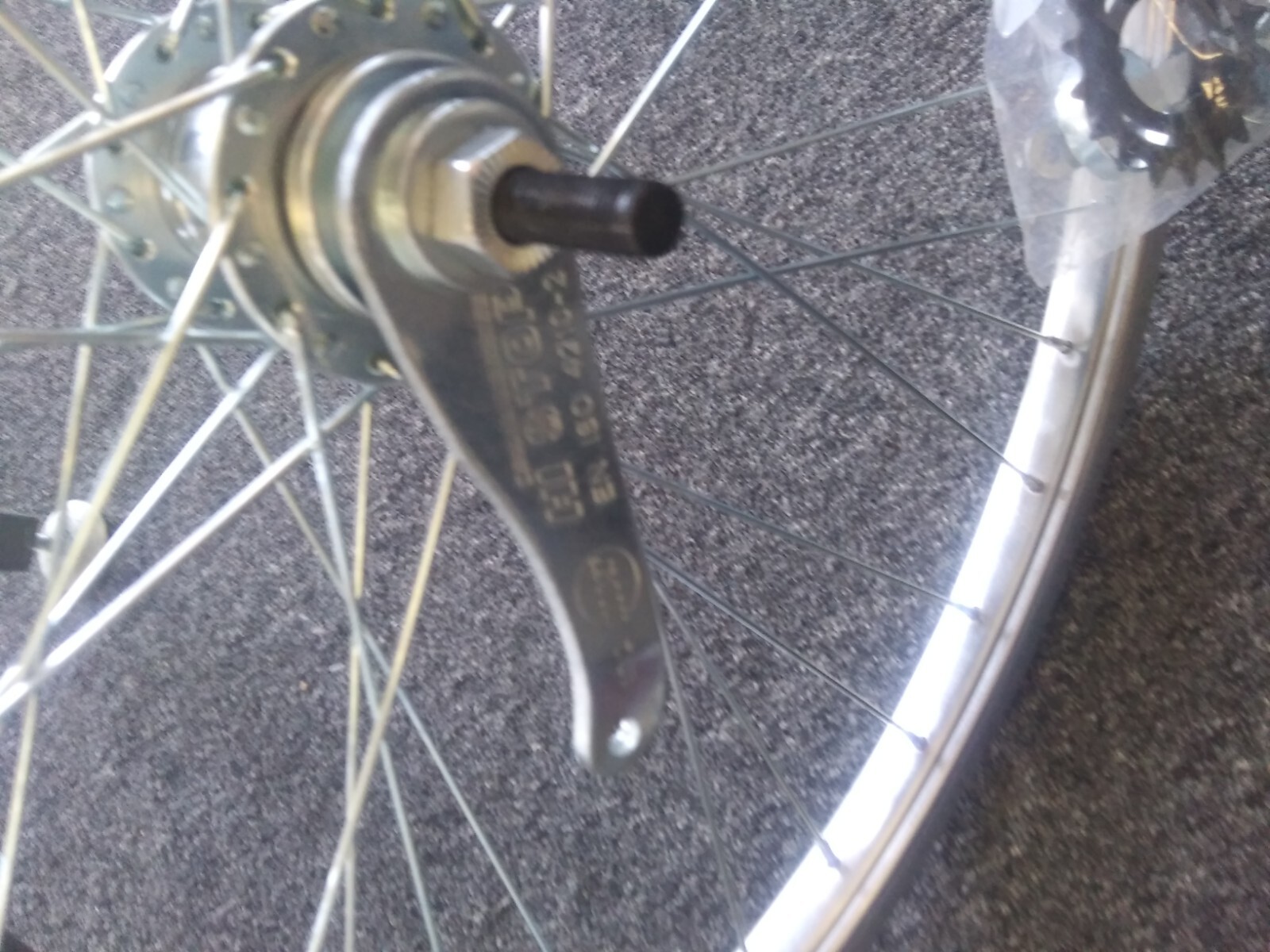 wheel for bicycle. 26 inch coaster (foot brake) chrome steel rim ...
