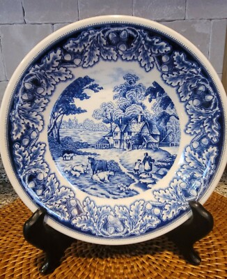 Vintage Biltons England Farmhouse soup or salad bowl. Made in England. Blue...