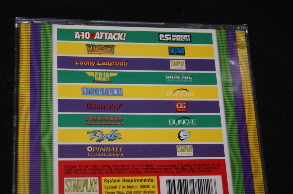 9 Big One Vintage Games Software for classic Mac CD Brand New all licensed - Image 2 of 4