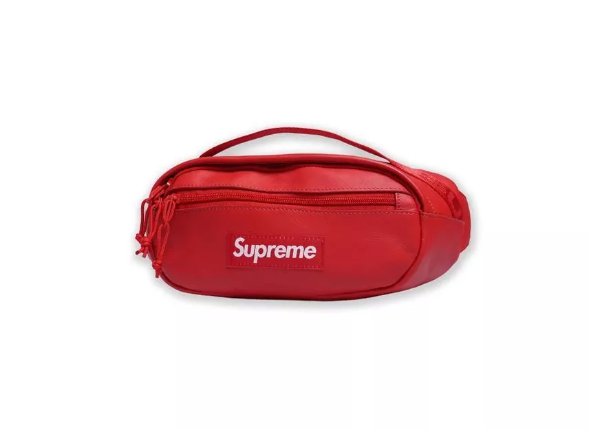 Sac taille cuir rouge Supreme (FW23)