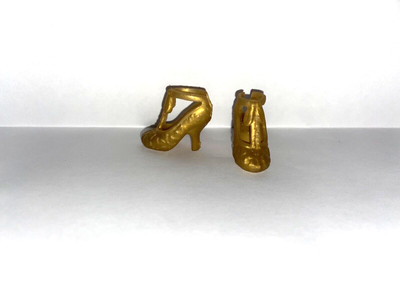 Barbie Doll Disney Princess Elena of Avalor Gold T- Strap Heels