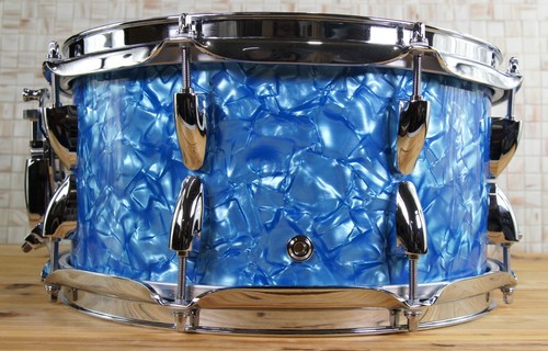 Click Icon 6x12 10ply Maple Snare Drum Light Blue Pearl Finish - Picture 3 of 9