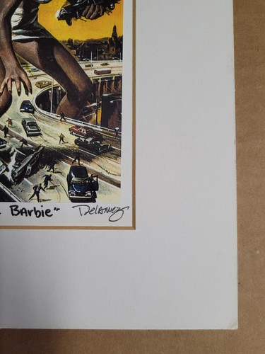 Nelson De La Nuez "Rampage Barbie" SIGNED Print Pop Art Matted 1997 Rare Vintage - Picture 7 of 17