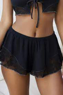 NEW Urban Outfitters Out From Under Auriella Intimate Lace Only Short Black