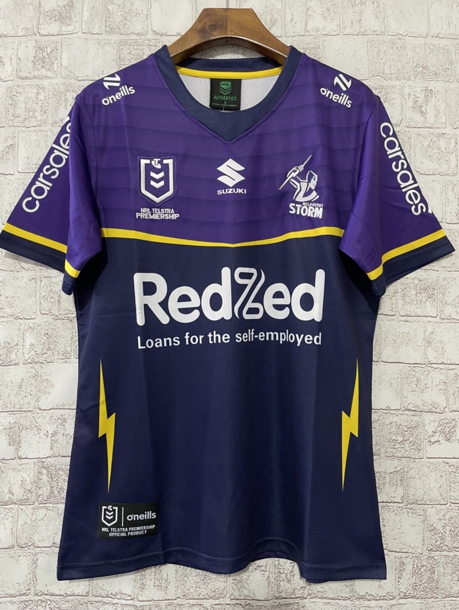 【海外Ｍサイズ】NRL メルボルン・ストーム 23/24 ホームジャージ 海外Mサイズ】NRL メルボルン・ストーム 23/24 ホームジャージ