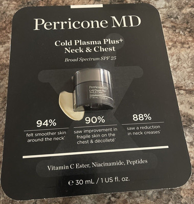 NEW IN PKG  - Perricone MD Cold Plasma Plus+ Neck & Chest Broad Spectrum SPF 25 