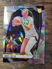 2024 Panini Prizm WNBA: #10 Angel Reese Silver Cracked ICE Rookie Chicago Sky RC