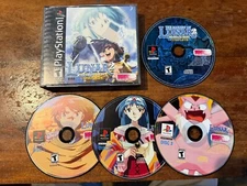 Lunar 2: Eternal Blue Complete (PlayStation 1, 2000) Disc 1 2 3 4 Tested Working