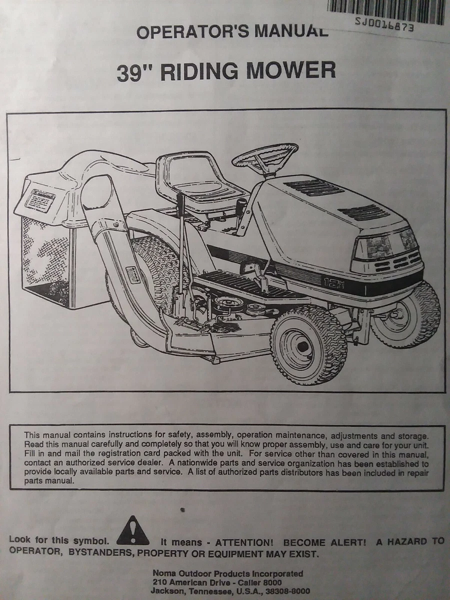 NOMA AMF A3912 030 Riding Lawn Tractor 12 h.p 39