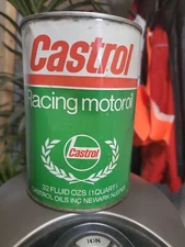 Vintage Castrol Racing Motor Oil, 1 U.S. Quart SAE 40, Made in USA Castrol  R