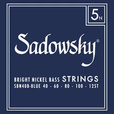 Sadowsky SBN40B Blue Label Taperwound Nickel Bass Strings; Gauges 40-125