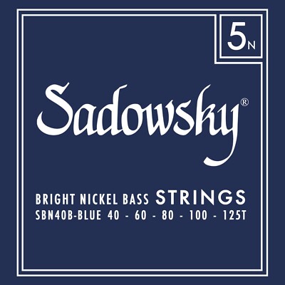 Sadowsky SBN40B Blue Label Taperwound Nickel Bass Strings; Gauges 40-125