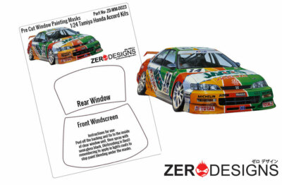 Zero Paints 1/24 Accord JTCC Window Pre-Cut Painting Masks for Tamiya kits