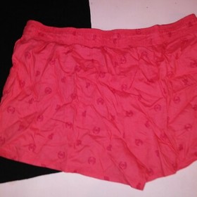 Victoria Secret PINK Pajama Set Small Shorts & T Shirt Black Orange Logo Print  