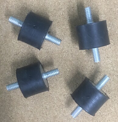 4 Rubber Vibration Isolator Mount 1/4-20 1'' x 3/4'' SOFT RUBBER MADE IN USA-NEW