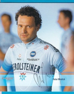 CYCLING cycling card PETER WROLICH team GEROLSTEINER signed