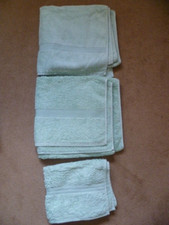 Christy 100% Cotton 2 Bath Towels & 1 Hand Towel Jade Green Bathroom